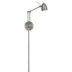 George's Reading Room 1-Light Brushed Nickel Task Wall Sconce by George Kovacs