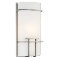1-Light Brushed Nickel Wall Sconce by George Kovacs