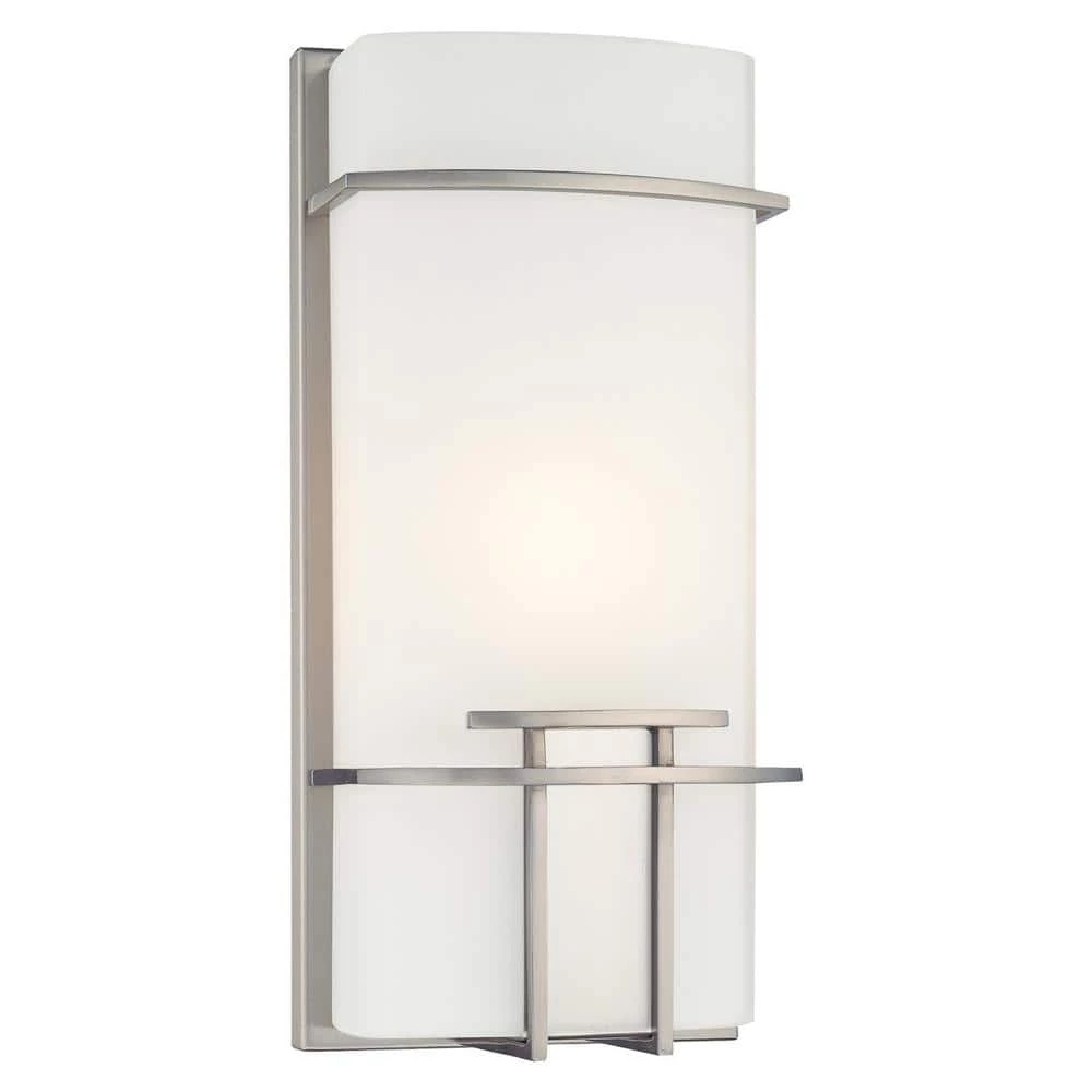 1-Light Brushed Nickel Wall Sconce by George Kovacs 1 1-Light Brushed Nickel Wall Sconce by George Kovacs