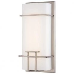 20-Watt Brushed Nickel Integrated LED Wall Sconce by George Kovacs