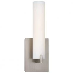 ETi Sales 6 Tube 10-Watt Brushed Nickel Integrated LED Wall Sconce with Etched Opal Glass by George Kovacs