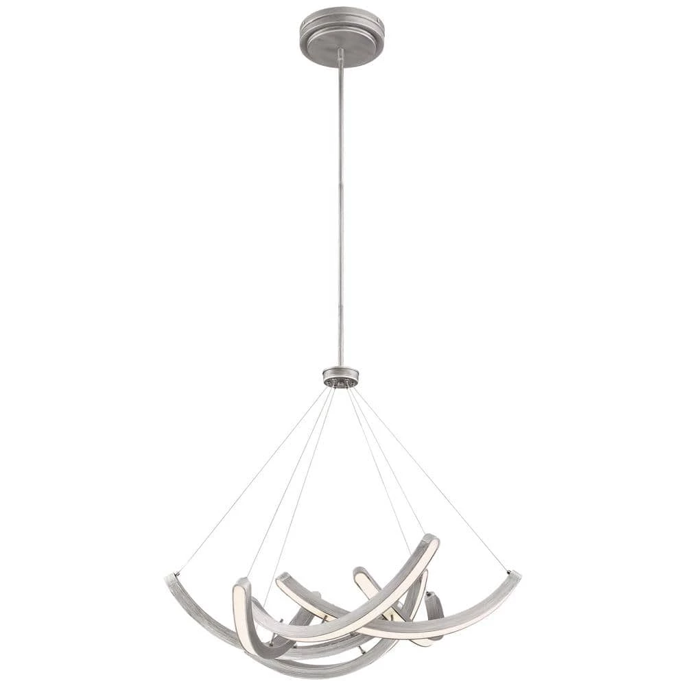 Swing Time 100-Watt Equivalence Brushed Silver Integrated LED Pendant by George Kovacs 1 Swing Time 100-Watt Equivalence Brushed Silver Integrated LED Pendant by George Kovacs