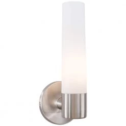 Saber 1-Light Brushed Stainless Steel Wall Sconce by George Kovacs