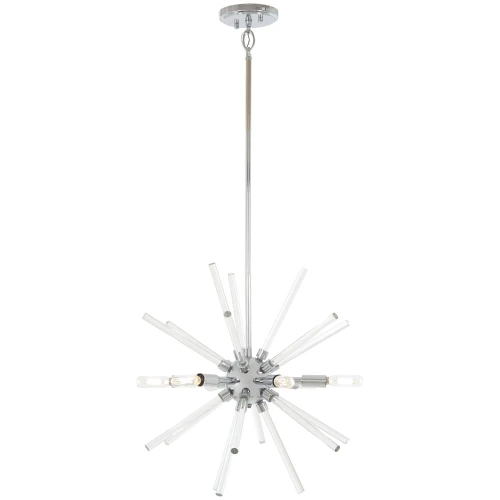Spiked 6-Light Chrome Pendant by George Kovacs 1 Spiked 6-Light Chrome Pendant by George Kovacs