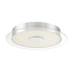 Diamond Dust 15.7 in. 1-Light Chrome LED Flush Mount by George Kovacs