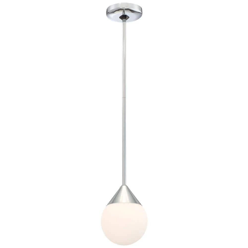 Simple 1-Light Chrome Pendant by George Kovacs 1 Simple 1-Light Chrome Pendant by George Kovacs