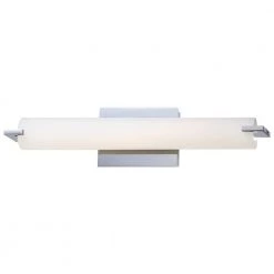 Tube 22-Watt Chrome Integrated LED Bath Wall Light by George Kovacs