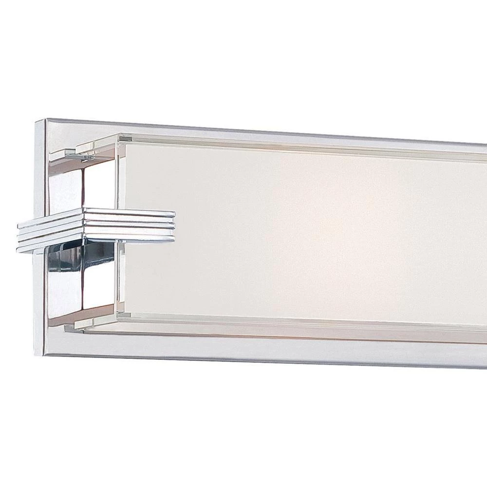 Cubism 40-Watt Chrome Integrated LED Bath Light by George Kovacs 2 Cubism 40-Watt Chrome Integrated LED Bath Light by George Kovacs - Image 2