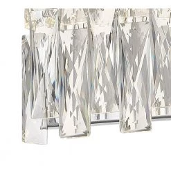 Curio 1-Light Chrome LED Wall Sconce with Clear Beveled Crystal by George Kovacs -ETi Sales chrome george kovacs vanity lighting p5334 077 l 4f 1000