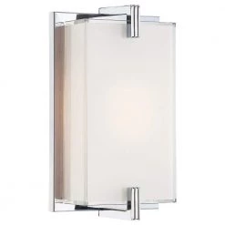 Cubism 1-Light Chrome Wall Sconce by George Kovacs