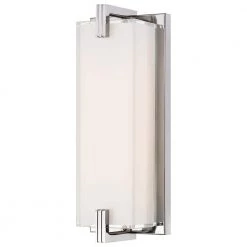 ETi Sales 18 Cubism 20-Watt Chrome Integrated LED Wall Sconce by George Kovacs