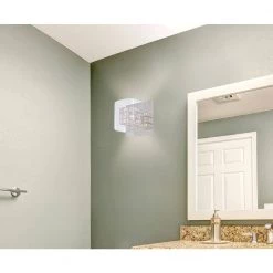 Jewel Box 1-Light Chrome Sconce by George Kovacs -ETi Sales chrome george kovacs wall sconces p800 077 31 1000