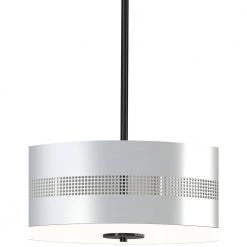 Grid 3 4-Light Coal and Brushed Nickel Shaded Pendant Light to Semi-Flush Light Grid with Steel Shades by George Kovacs -ETi Sales coal and brushed nickel george kovacs chandeliers p1594 691 4f 1000
