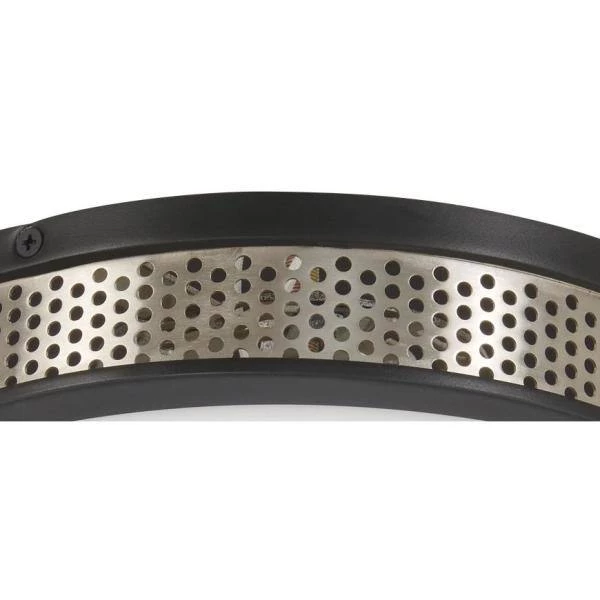 Tauten 12 in. 1-Light Coal and Brushed Nickel LED Flush Mount with Etched Opal Glass Shade by George Kovacs 3 Tauten 12 in. 1-Light Coal and Brushed Nickel LED Flush Mount with Etched Opal Glass Shade by George Kovacs - Image 3