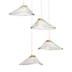 Sneer 100-Watt Equivalence Integrated LED Coal and Sun Gold Mini Pendant with Tinted Pressed Glass Shades by George Kovacs -ETi Sales coal and sun gold george kovacs chandeliers p5403 718 l c3 1000