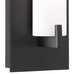 Tube 4.75 in. 2-Light Coal Black Wall Sconce with Etched White Glass Shade by George Kovacs -ETi Sales coal black george kovacs vanity lighting p5040 66a 4f 1000