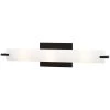 Tube 6.5 in. 3-Light Coal Black Vanity Light with Cased Etched Opal Glass Shade by George Kovacs