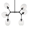 Nexpo 6-Light Coal Cluster Pendant Light with Clear Glass Shades by George Kovacs