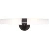 Saber II 2-Light Coal LED Wall Sconce with Cased Etched Opal Glass Shade by George Kovacs
