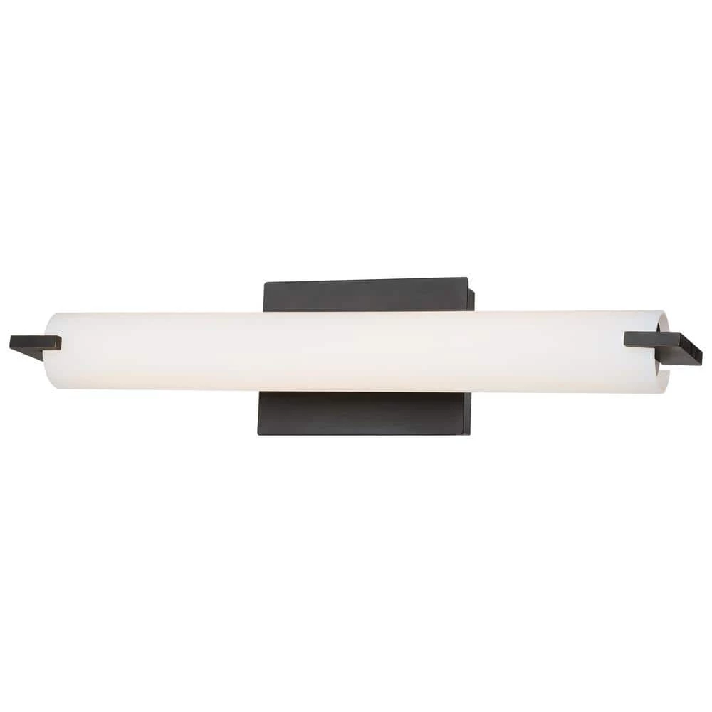 Tube 22-Watt Dark Restoration Bronze Integrated LED Bath Wall Light by George Kovacs 1 Tube 22-Watt Dark Restoration Bronze Integrated LED Bath Wall Light by George Kovacs