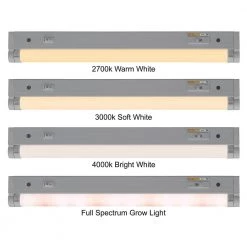 18 in. 9-Watt LED Under Cabinet Light Grow Light Adjustable Beam Angle 3 CCT and Grow Mode Indoor Gardening (5-Pack) by ETi -ETi Sales eti grow light kits 53508101 5pk 40 1000