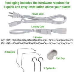 GrowElite GL30W Suspendable LED Plant Grow Light Full Spectrum Linkable Indoor Gardening Soft White by ETi -ETi Sales eti grow light kits 554221110 66 1000