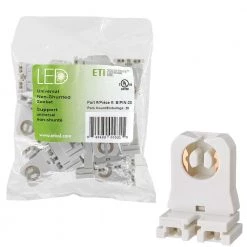LED Light Bulb Accessory Universal Non-Shunted Socket (20-Pack) by ETi