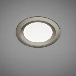 6 in. Brushed Nickel Trim Compatible Only with Commercial Electric and ETi 6 in. Canless LED Recessed Downlights -ETi Sales eti recessed lighting parts and accessories 90600748 40 1000