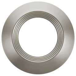 6 in. Brushed Nickel Trim Cover for ETi 5/6 in. LED Recessed Disk Light Model# 56578111, 56578211, 56578311, 56578411 -ETi Sales eti recessed lighting parts and accessories 90600756 1d 1000