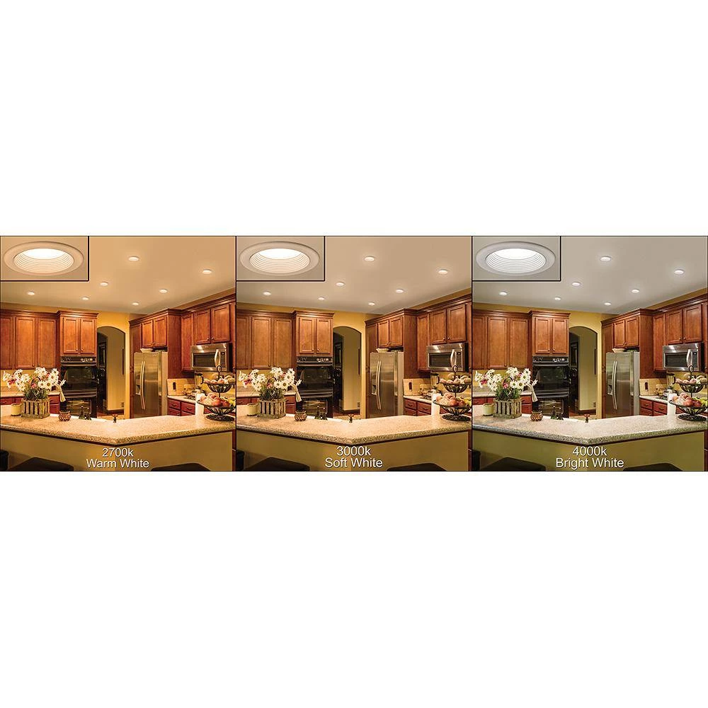 4 in. Selectable CCT Integrated LED Recessed Light Trim 625 Lumens 2700K 3000K 4000K Dimmable (4-Pack) by ETi 2 4 in. Selectable CCT Integrated LED Recessed Light Trim 625 Lumens 2700K 3000K 4000K Dimmable (4-Pack) by ETi - Image 2