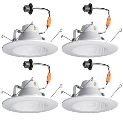 5 in./6 in. Selectable CCT Integrated LED Recessed Light Trim 800 Lumens 3000K 4000K 5000K Dimmable (4-Pack) by ETi