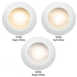 5 in./6 in. Selectable Integrated LED Recessed Trim Downlight 800 Lumens Color Changing CCT 2700K 3000K 4000K Dimmable by ETi -ETi Sales eti recessed lighting trims 53186401 40 1000