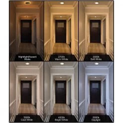 6 in. Selectable CCT Integrated LED Recessed Light Trim with Night Light Trim Feature 670 Lumens Dimmable (8-Pack) by ETi -ETi Sales eti recessed lighting trims 53804102 8pk 1f 1000