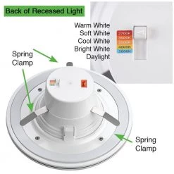 6 in. Selectable CCT Integrated LED Recessed Light Trim with Night Light Trim Feature 670 Lumens Dimmable (8-Pack) by ETi -ETi Sales eti recessed lighting trims 53804102 8pk 4f 1000