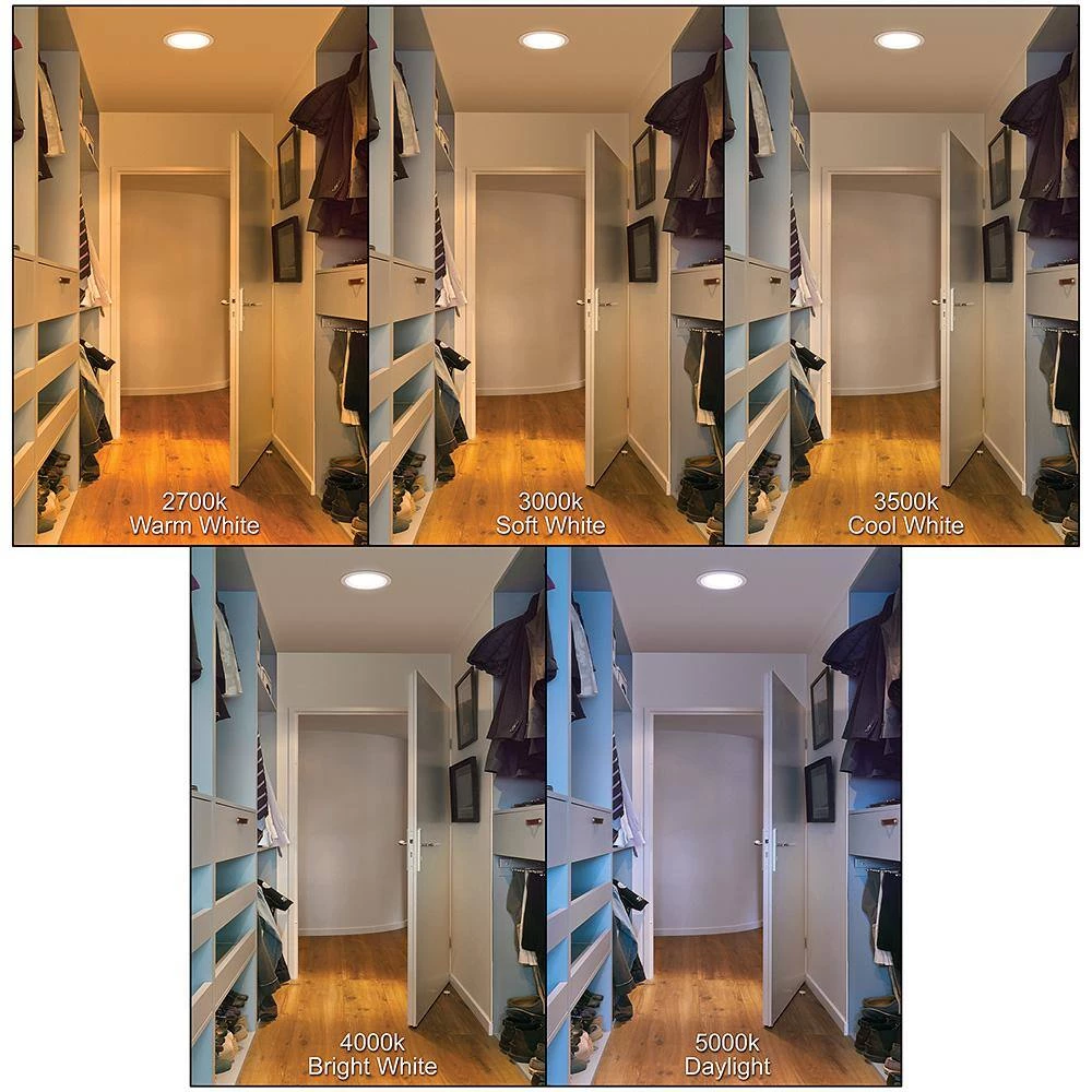 6 in. Low Profile Canless Selectable Integrated LED Recessed Light Trim 900 Lumens Dimmable Wet Rated (12-Pack) by ETi 9 6 in. Low Profile Canless Selectable Integrated LED Recessed Light Trim 900 Lumens Dimmable Wet Rated (12-Pack) by ETi - Image 9