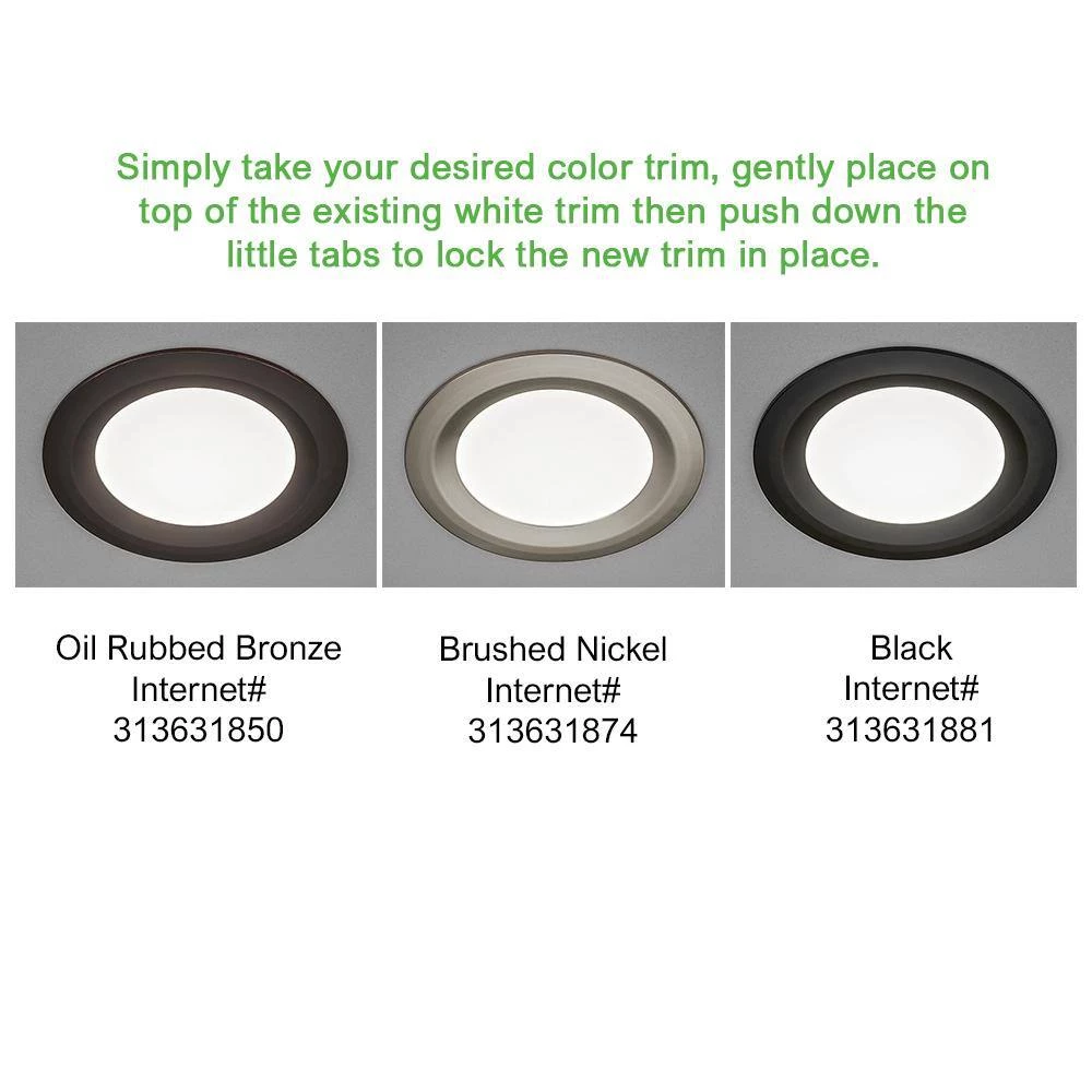 6 in. Low Profile Canless Selectable Integrated LED Recessed Light Trim 900 Lumens Dimmable Wet Rated (12-Pack) by ETi 10 6 in. Low Profile Canless Selectable Integrated LED Recessed Light Trim 900 Lumens Dimmable Wet Rated (12-Pack) by ETi - Image 10