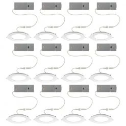 6 in. Low Profile Canless Selectable Integrated LED Recessed Light Trim 900 Lumens Dimmable Wet Rated (12-Pack) by ETi