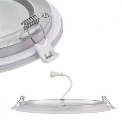 LowPro 8 in. Canless Selectable CCT Integrated LED Recessed Light Trim with Night Light 1800 Lumens Wet Rated Dimmable by ETi -ETi Sales eti recessed lighting trims 53829102 c3 1000