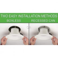 6 in. Canless Selectable CCT LED Recessed Light Trim Integrated Junction Box 2-Way Mounting Recessed Boxless 880 Lumens by ETi -ETi Sales eti recessed lighting trims 538421020 40 1000