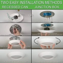 Disk Light Kit 5 in./6 in. 3000K Integrated LED Recessed Light Trim with Oil Rubbed Bronze Trim Cover (2-Pack) by ETi 10 Disk Light Kit 5 in./6 in. 3000K Integrated LED Recessed Light Trim with Oil Rubbed Bronze Trim Cover (2-Pack) by ETi -ETi Sales eti recessed lighting trims 56578111kitob2 40 1000