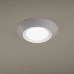 5 in./6 in. 14W Selectable CCT LED Recessed Trim Disk Light 1000 Lumens Mount into Recessed Can or J-Box (6 Pack) by ETi -ETi Sales eti recessed lighting trims 56578211 6pk 76 1000