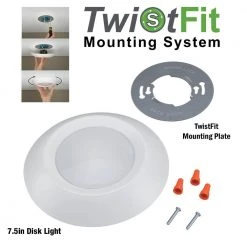5 in./6 in. 14W Selectable CCT LED Recessed Trim Disk Light 1000 Lumens Mount into Recessed Can or J-Box (6 Pack) by ETi -ETi Sales eti recessed lighting trims 56578211 6pk c3 1000