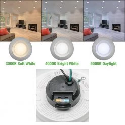 5 in./6 in. Selectable CCT Integrated LED Recessed Light Trim Disk Light 1500 Lumens Mount to Recessed Can or J-Box by ETi -ETi Sales eti recessed lighting trims 56578311 44 1000