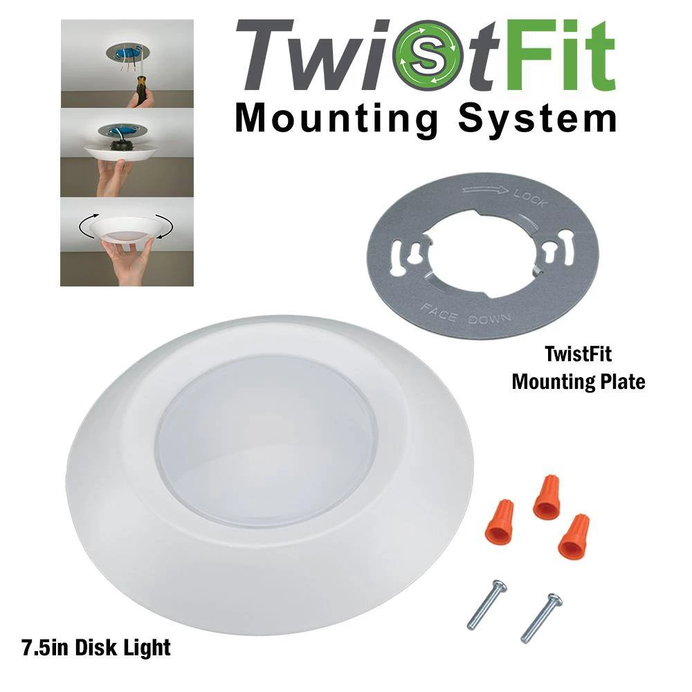 5 in./6 in. 20-Watt 3000K Soft White Integrated LED Recessed Trim Disk Light 1500 Lumen Mount into Recessed Can or J-Box by ETi 7 5 in./6 in. 20-Watt 3000K Soft White Integrated LED Recessed Trim Disk Light 1500 Lumen Mount into Recessed Can or J-Box by ETi - Image 7