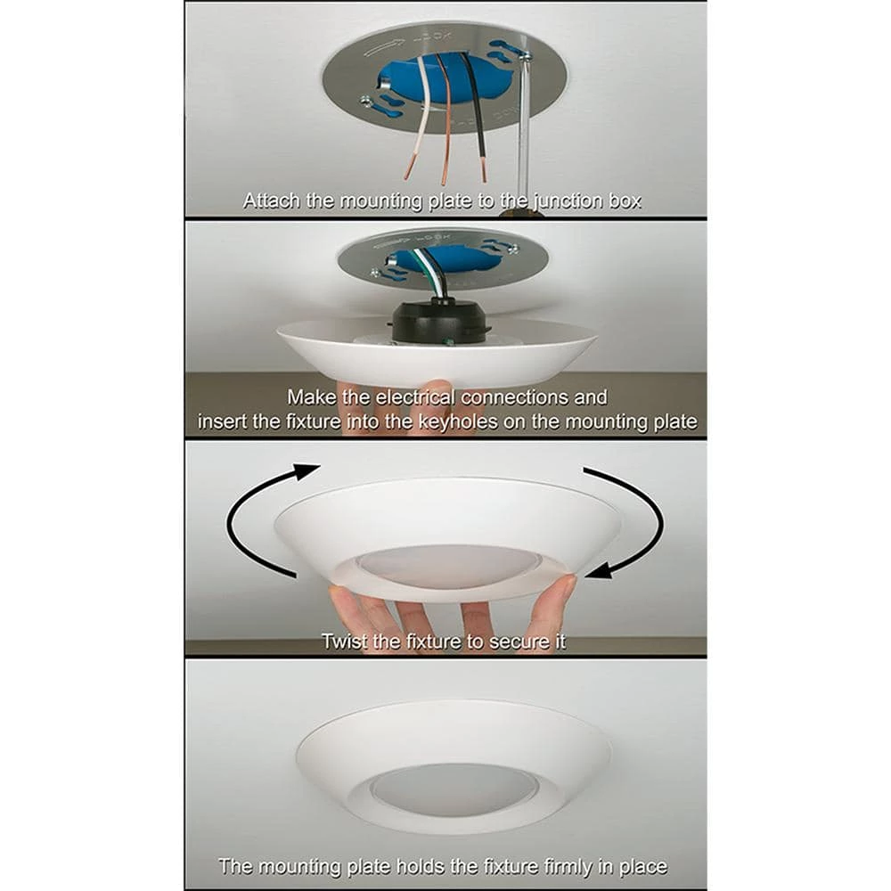 5 in./6 in. 20-Watt 3000K Soft White Integrated LED Recessed Trim Disk Light 1500 Lumen Mount into Recessed Can or J-Box by ETi 2 5 in./6 in. 20-Watt 3000K Soft White Integrated LED Recessed Trim Disk Light 1500 Lumen Mount into Recessed Can or J-Box by ETi - Image 2