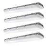 Vapor Tight 4 ft. 3600 Lumens Integrated LED White Wraparound Light 34-Watt 4000K Bright White (4-Pack) by ETi