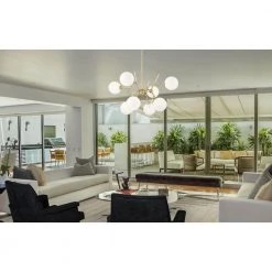 Polares 8-Light Honey Gold Cluster Chandelier with Glass Globe Shades by George Kovacs -ETi Sales honey gold george kovacs chandeliers p1488 248 1f 1000