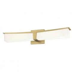 Plane 24 in. Honey Gold LED Vanity Light Bar with Frosted Aquarium Glass by George Kovacs