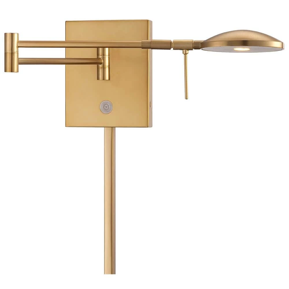 George's Reading Room 8-Watt Honey Gold Integrated LED Swing Arm by George Kovacs 1 George's Reading Room 8-Watt Honey Gold Integrated LED Swing Arm by George Kovacs