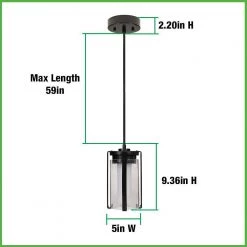 Integrated LED Matte Black Pendant Light Kitchen Remodel Lighting Adjust Color Temp w/ Night Light Seeded Glass (4-Pack) by ETi -ETi Sales matte black 4 pack eti pendant lights 547041110 4pk c3 1000